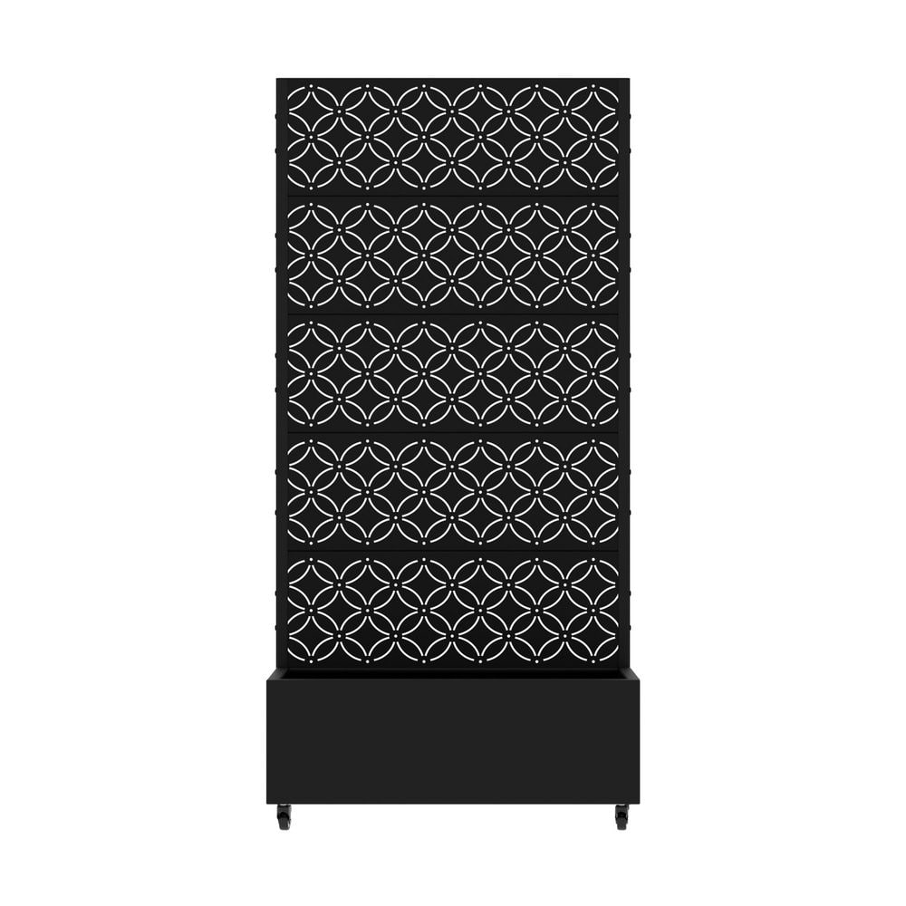 72 in. H x 35 in. W x 16 in. L Metal Black Rectangle Pots and Planter Raised Box with Trellis for Vine Climbing Plants price history on PriceWatchPro