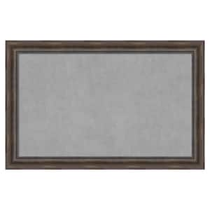 Rustic Pine Brown 45 in. x 29 in Framed Magnetic Board