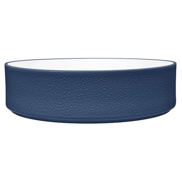 Colortex Stone Blue 10 in., 67 fl. oz. Porcelain Serving Bowl