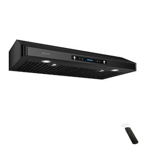 36 in. 900 CFM Ducted Under Cabinet Range Hood in Black Stainless Steel with 2 -Way Venting and Changeable LED