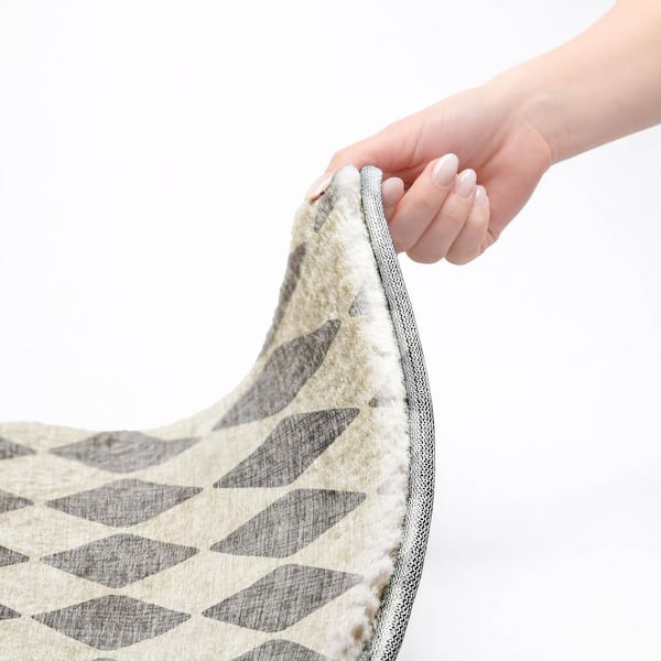 Dream Shag Premium Machine Washable Abstract ADS578 Gray 10 ft. x 14 ft. Area Rug