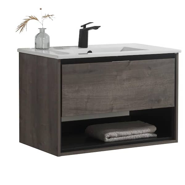 JimsMaison Eimi 30 in. W x 18 in. D x 20 in. H Bathroom Vanity Side