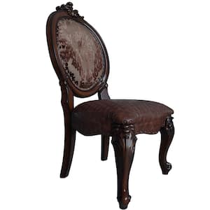 Versailles Cherry Leatherette Side Chair Set of 2