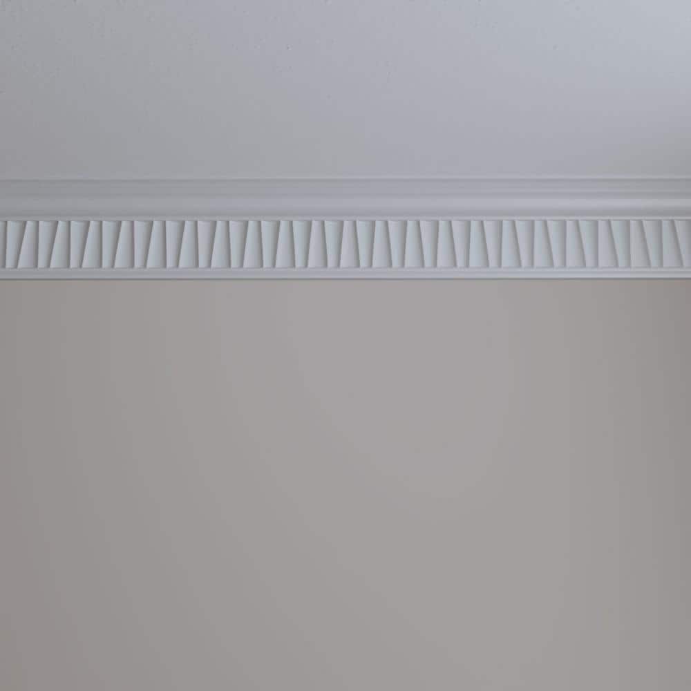 Naomi White Polyurethane Crown Moulding, 94.5 inches