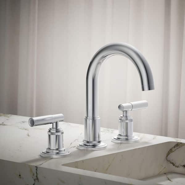 Torrington 8 in. Widespread Double Handle Bathroom Faucet in Polished Chrome