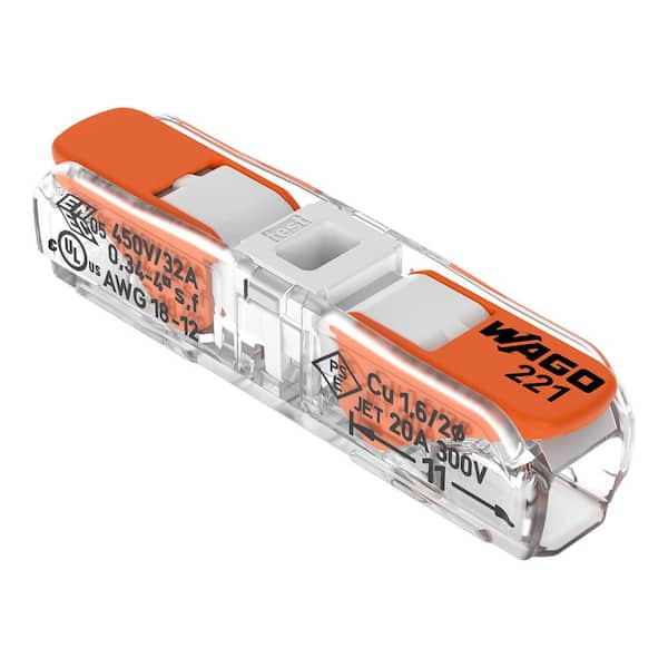 221-2401 Lever-Nuts Inline 2 Wire Splicing Connectors (10-Pack)