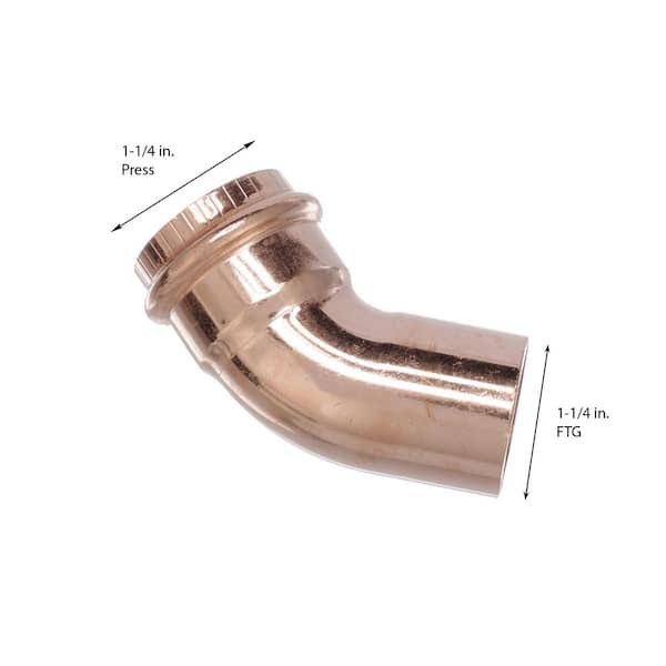 ProPress 1-1/4 in. Press x 1-1/4 in. FTG Copper 45-Degree Street Elbow (5-Pack)