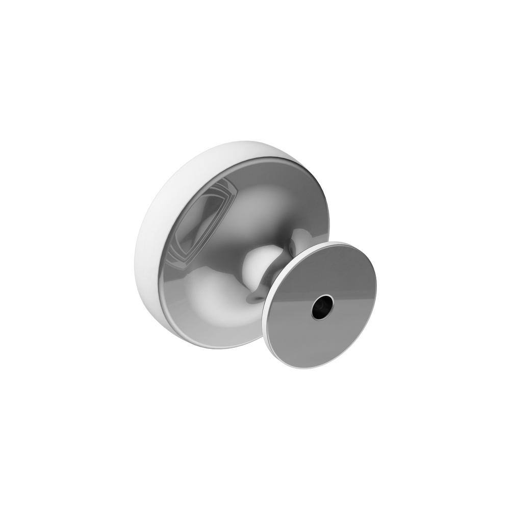 Polished Chrome Round Cabinet Knob with Mounting Hardware