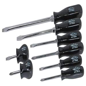 Black Phillips and Slotted Screwdriver Set (8-Piece)