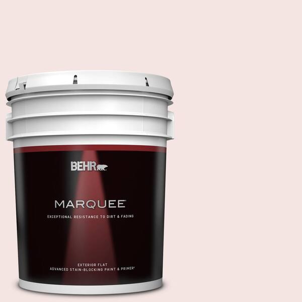 BEHR MARQUEE 5 gal. #170E-1 Reverie Pink Flat Exterior Paint & Primer