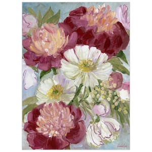 Multi-Colored 8 ft. x 10 ft. Eleanora painterly florals Washable Art Area Rug