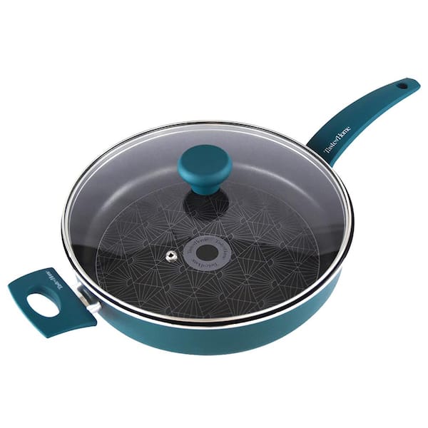 Taste of Home 4 qt. Aluminum Nonstick Saute Pan with Lid
