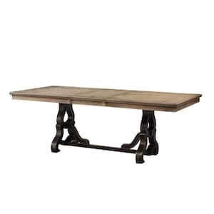 Nathaniel Brown Wood Material 42 in. width Trestle type Dining Table with 6-seats