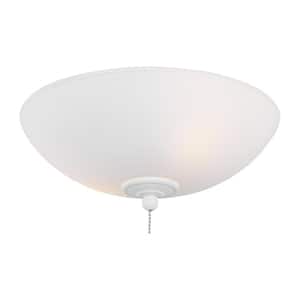 Dimmable 12 in. Matte White Ceiling Fan LED Light Kit