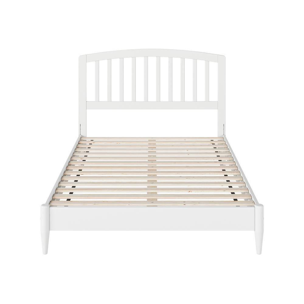 Quincy Full White Solid Wood Low Profile Platform Bed