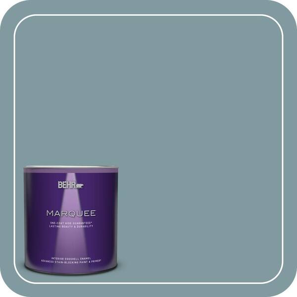 BEHR MARQUEE 1 qt. #ECC-56-3 Lake View Eggshell Enamel Interior Paint & Primer