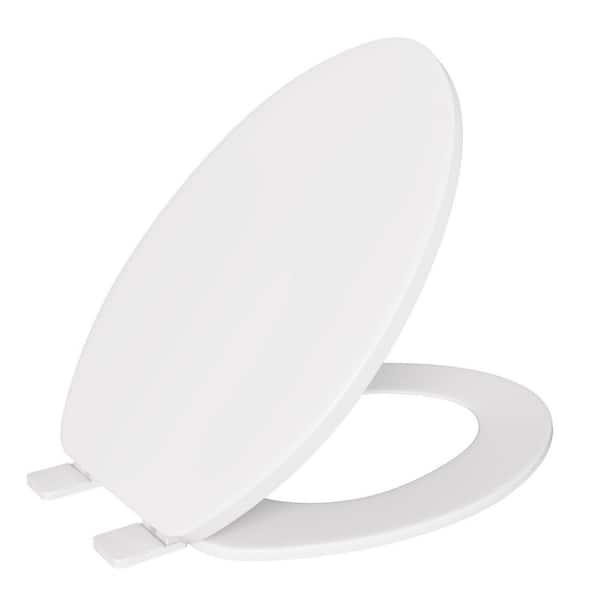 Elongated Front Toilet Seat in White