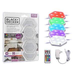 LED Puck Light Kit, RGB Color Changing, (5-Pack)
