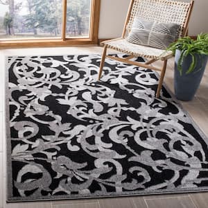 Amherst Anthracite/Light Gray 7 ft. x 7 ft. Square Border Area Rug