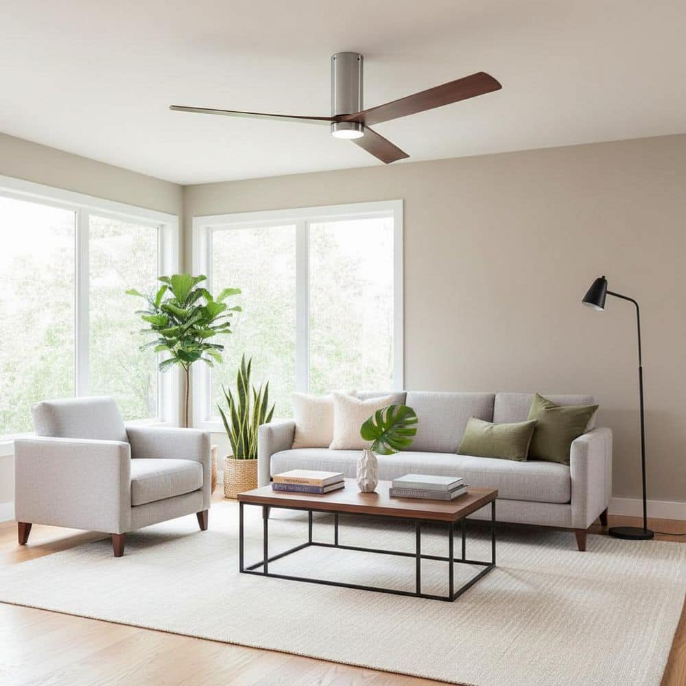 AIRE BY MINKA Lacave 52 in. Integrated LED Indoor Brushed Nickel