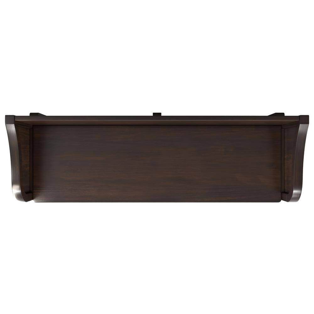Chestnut Brown Solid Wood Entryway Storage Bench with Flip Lid