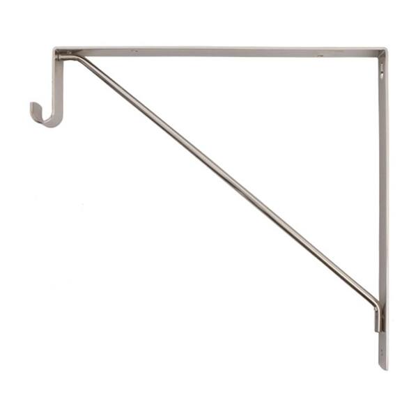 U.S. Futaba 107/8 in. H x 113/4 in. D Polished Chrome Closet Shelf