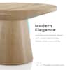 Furniture of America Leander 29 in. Oak Round Wood Coffee Table with Cone-Shaped Pedestal Base IDF-4222NT-C