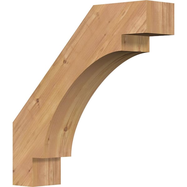 Ekena Millwork 5 1/2"W x 24"D x 24"H Merced Smooth Knee Brace, Western Red Cedar