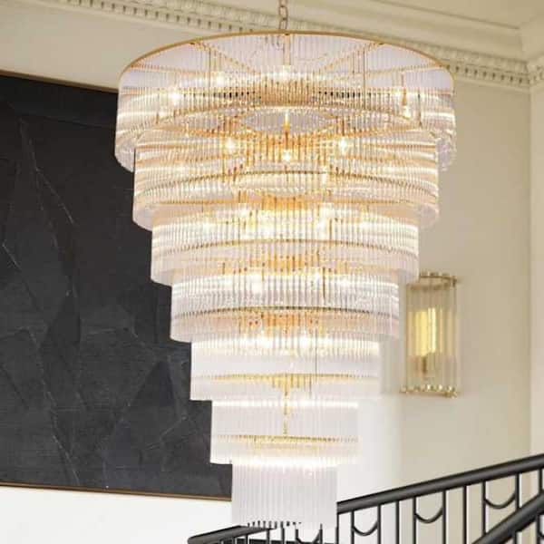 Modern Chandelier 39 in.48-Lights Black Chandelier for Dining Room, Living Room, Foyer, Bedroom