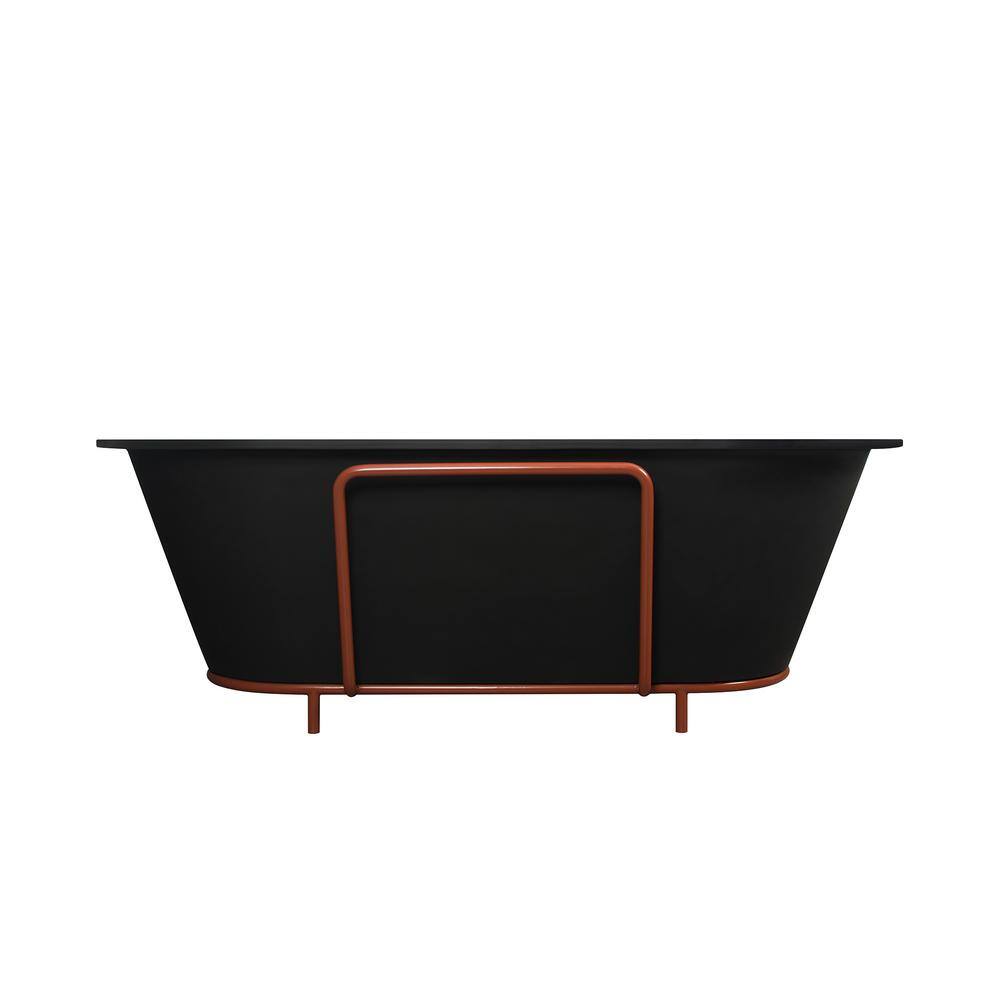 JimsMaison 71 in. x 35 in. Solid Surface Clawfoot Soaking Bathtub with