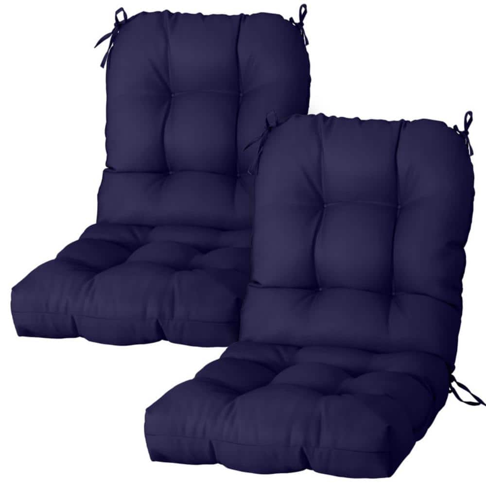 42 in. x 21 in. High Back Universal Outdoor Cushion, with Secure Ties for Patio, Deck & Garden in Dark Blue price history on PriceWatchPro