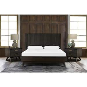 Baly 3-Piece Brushed Brown-Gray Acacia Queen Bedroom Set