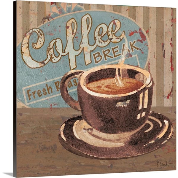 GreatBigCanvas "Coffee Brew Sign IV" by Paul Brent Canvas Wall Art