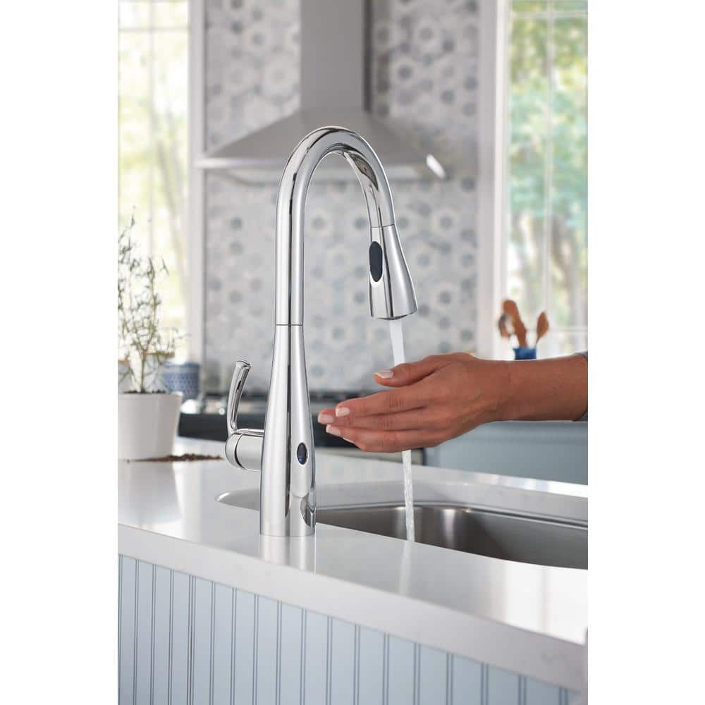 Chrome Touchless Kitchen Faucet with Pull-out Spray