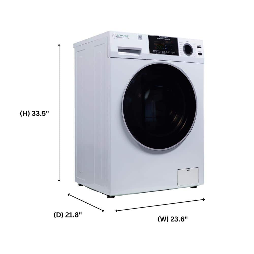 White 1.62cf Ventless All-in-One Washer Dryer with LED Control Panel