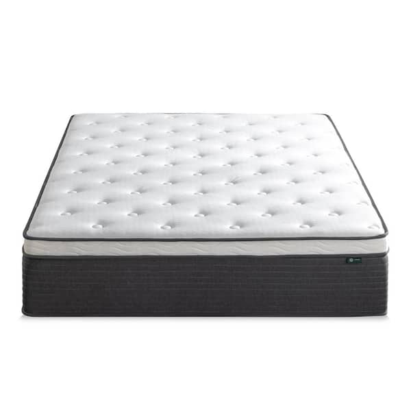 Zinus Comfort Essential 12 in. Medium Hybrid Euro Top Twin Pocket Spring Mattress
