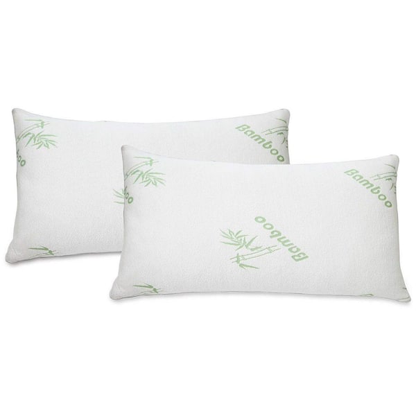J&V TEXTILES Hypoallergenic Memory Foam King Pillow (Set of 2)