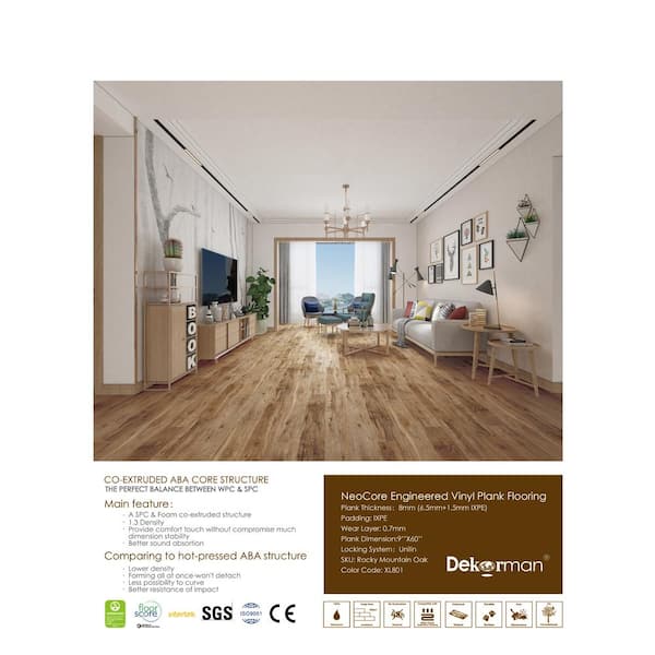 Foothill Natural Oak Waterproof Click Lock Luxury Vinyl Plank Flooring –  Dekorman