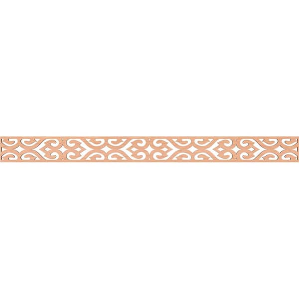 Ekena Millwork Keene Fretwork 0.25 in. D x 46.375 in. W x 4 in. L Alder Wood Panel Moulding
