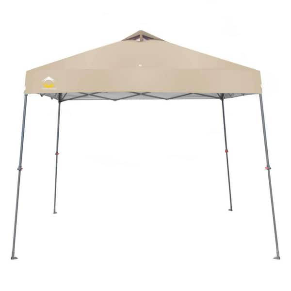 CROWN SHADES 9 ft. x 9 ft. Beige Top Instant Pop Up Canopy with Carry Bag
