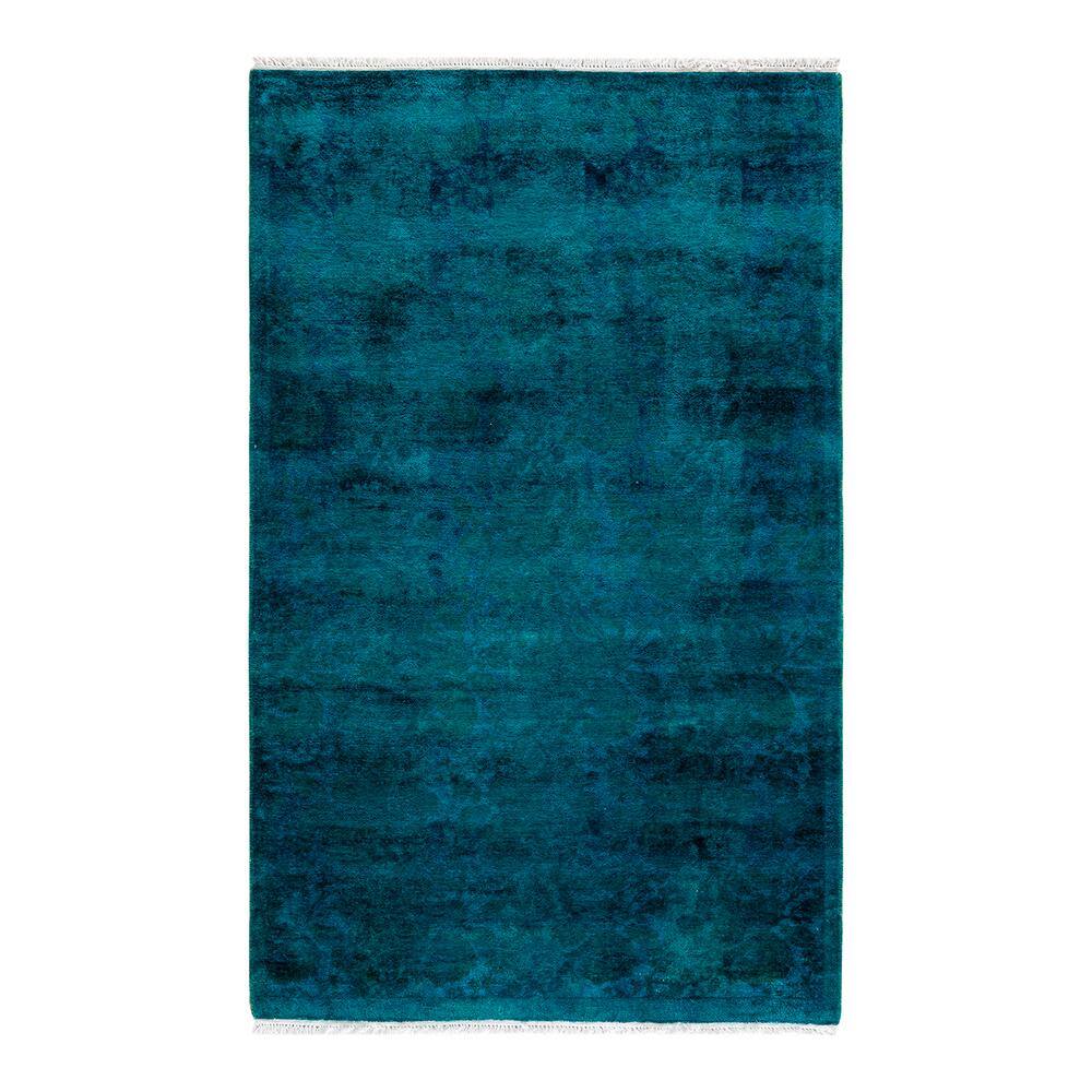 Fine Vibrance Blue 3 ft. x 5 ft. Solid Wool Indoor Area Rug price history on PriceWatchPro