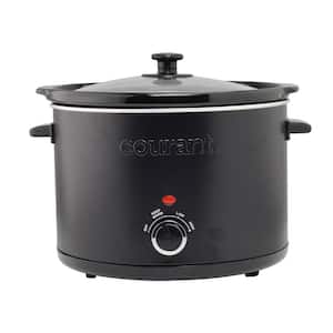 5 Qt. Black Matte Slow Cooker with 3-Settings