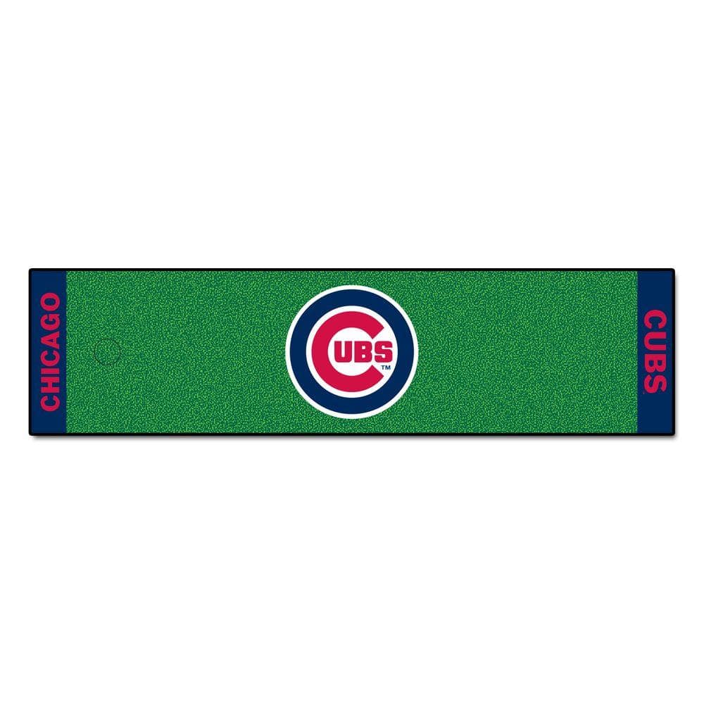 MLB Chicago Cubs 1 ft. 6 in. x 6 ft. Indoor 1-Hole Golf Practice Putting Gr