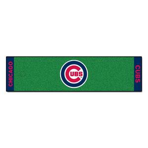 MLB Chicago Cubs 1 ft. 6 in. x 6 ft. Indoor 1-Hole Golf Practice Putting Green