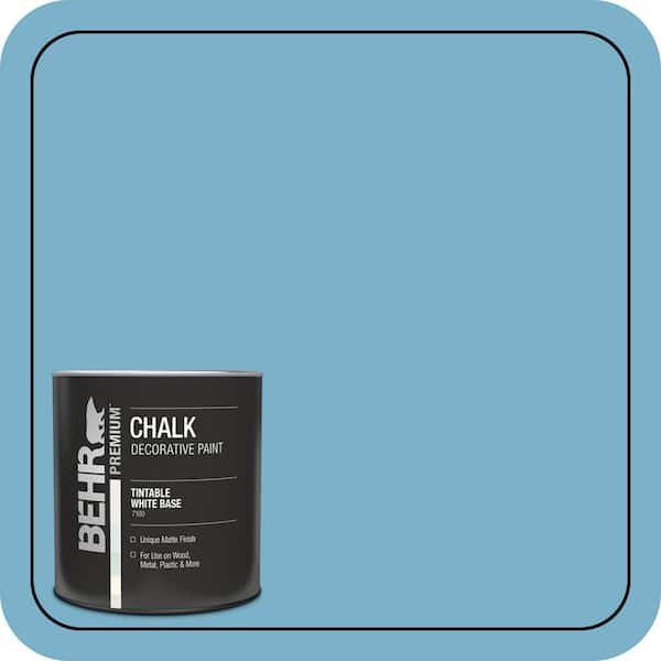 BEHR 1 qt. #M490-4 Frisky Blue Interior Chalk Finish Paint 710004 - The ...