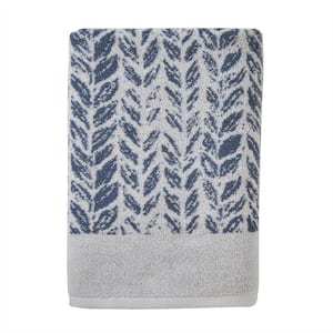 Loft by Loftex Spa Towel Green Floral Pattern 100 Cotton 2 Hand 2