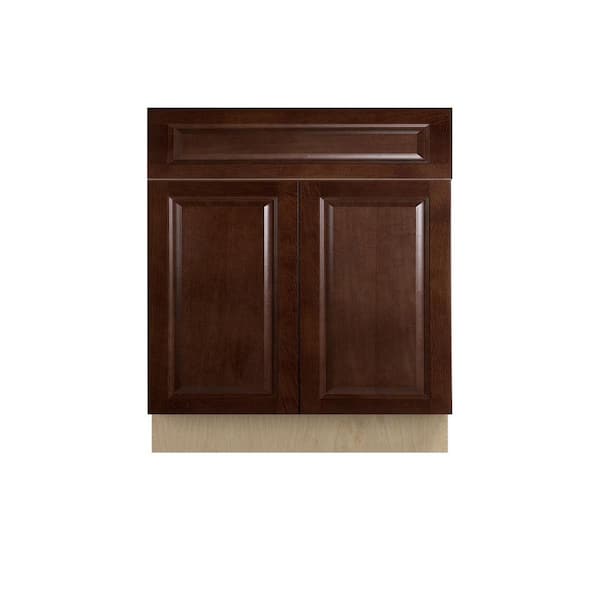 Charlotte Raised 30 in. W x 34.5 in. H x 24 in. D in Bordeaux Plywood Assembled Base Cabinet