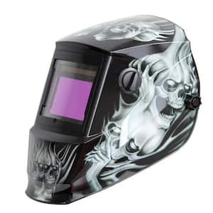 Solar Power Auto Darkening Welding Helmet with Large Viewing Size 3.78 in. x 2.5 in. Great for MMA, MIG, TIG