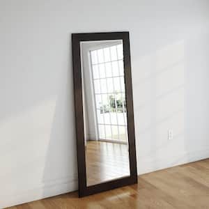Oversized Black Walnut Wood Modern Mirror (71 in. H X 30.5 in. W)