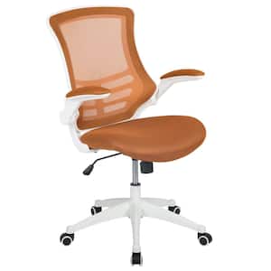 Mesh Swivel Mid-Back Desk Chair in Tan